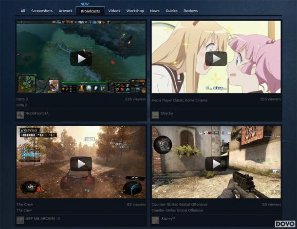 大势所趋不可阻 Valve近日为Steam添加直播功能