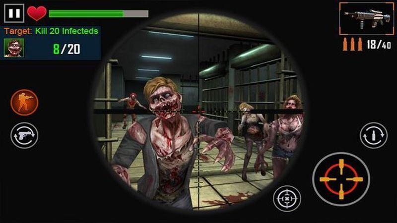 僵尸扫荡中文无限金币内购破解版（Zombie Shooter）截图