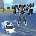 X变形机器人水下行动中文无限金币内购破解版（X Robot Car Shark Water）