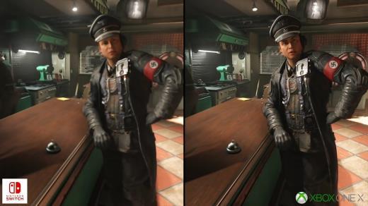 《德军总部：新血液》NS版与X1X版对比视频 期盼改进