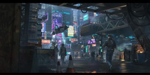 CDPR画师大作欣赏 冷色调下的赛博朋克世界