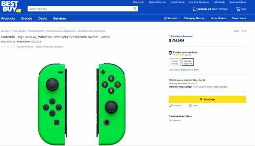 原谅度爆表 任天堂将推出路易吉纯绿色配色Joy-Con