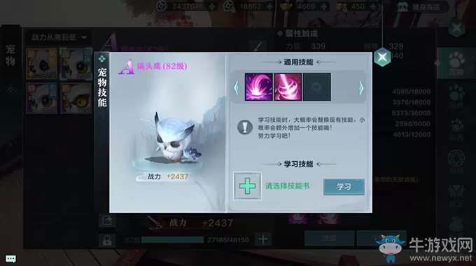 《雪鹰领主》宠物技能介绍