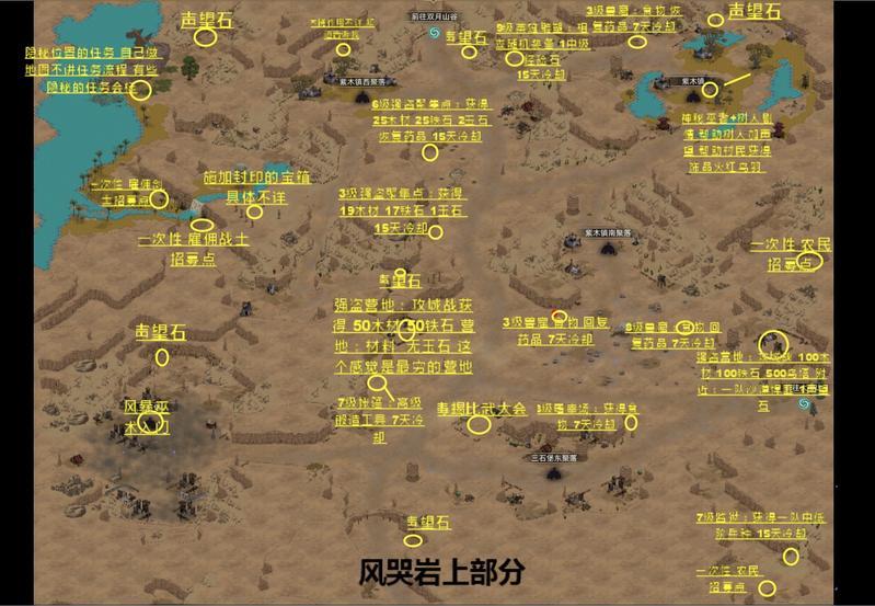 部落与弯刀最新全地图详细资源高清图解汇总