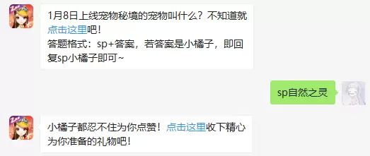 1月8日上线宠物秘境的宠物叫什么