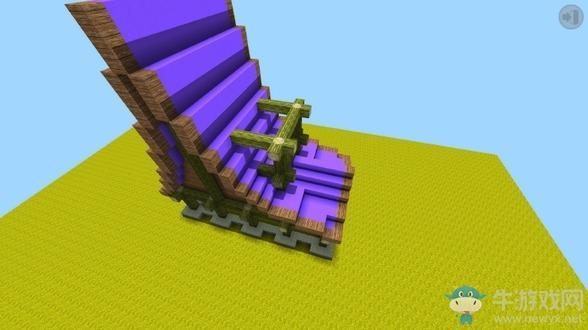 《迷你世界》巫女城堡搭建方法