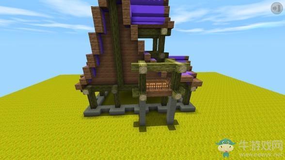 《迷你世界》巫女城堡搭建方法