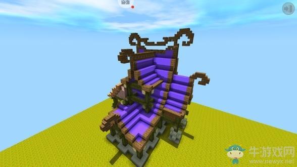 《迷你世界》巫女城堡搭建方法