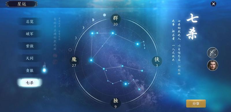 天涯明月刀手游五星运介绍 天涯明月刀星运大全详解