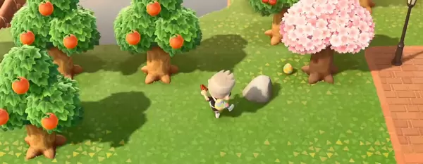 动物森友会怎么敲石头