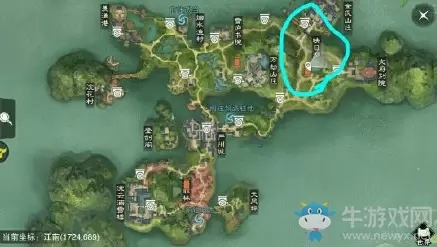 2020《一梦江湖》手游4月15日坐观万象打坐位置