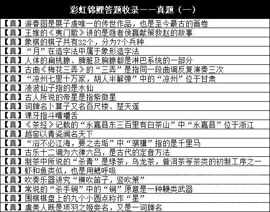 天涯明月刀手游彩虹锦鲤触发方式与题库答案大全