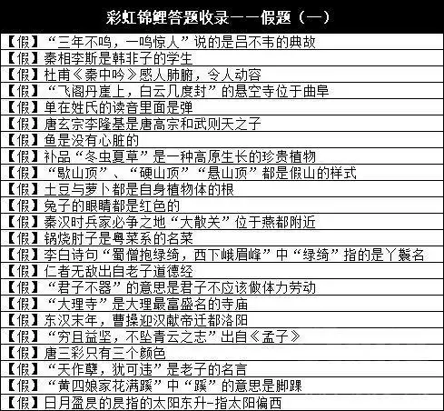 天涯明月刀手游彩虹锦鲤触发方式与题库答案大全