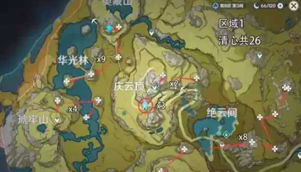原神清心快速采集路线分享