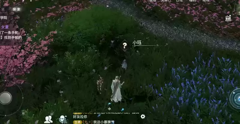 天谕手游逐浪少年少女手帕在哪