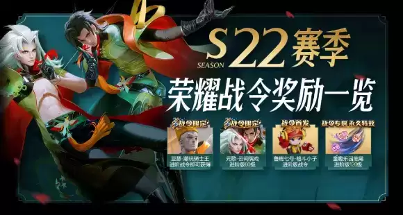 王者荣耀S22赛季荣耀战令奖励内容大全