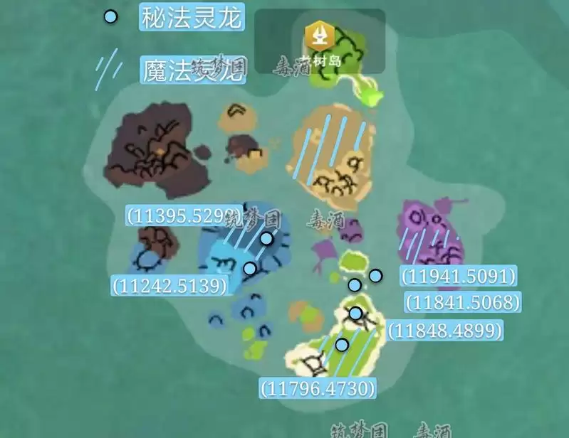 创造与魔法龙树岛资源分布图 龙树岛资源战宠位置攻略图片37