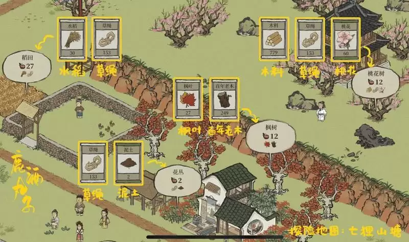 江南百景图万物迎春送残腊资源在哪?万物迎春送残腊物资采集位置图片2