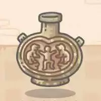 《最强蜗牛》彩绘釉陶戏狮纹扁壶属※介绍