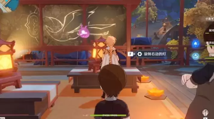 原神玲珑霄灯图鹤怎么转