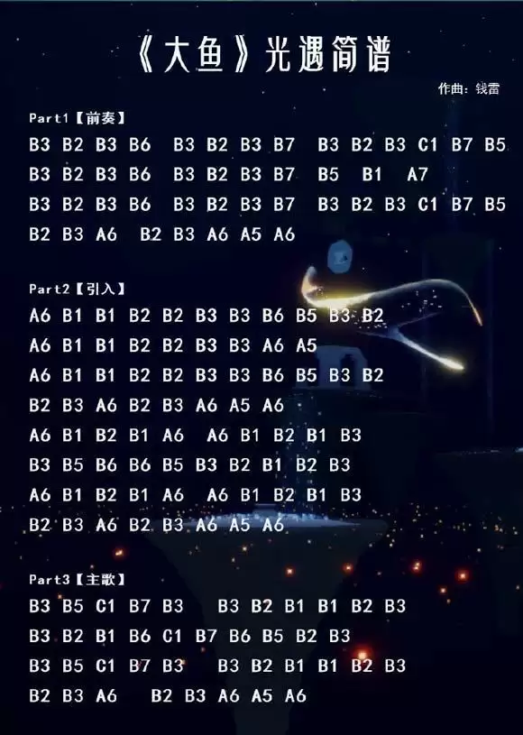 光遇手敲钟乐器乐谱分享