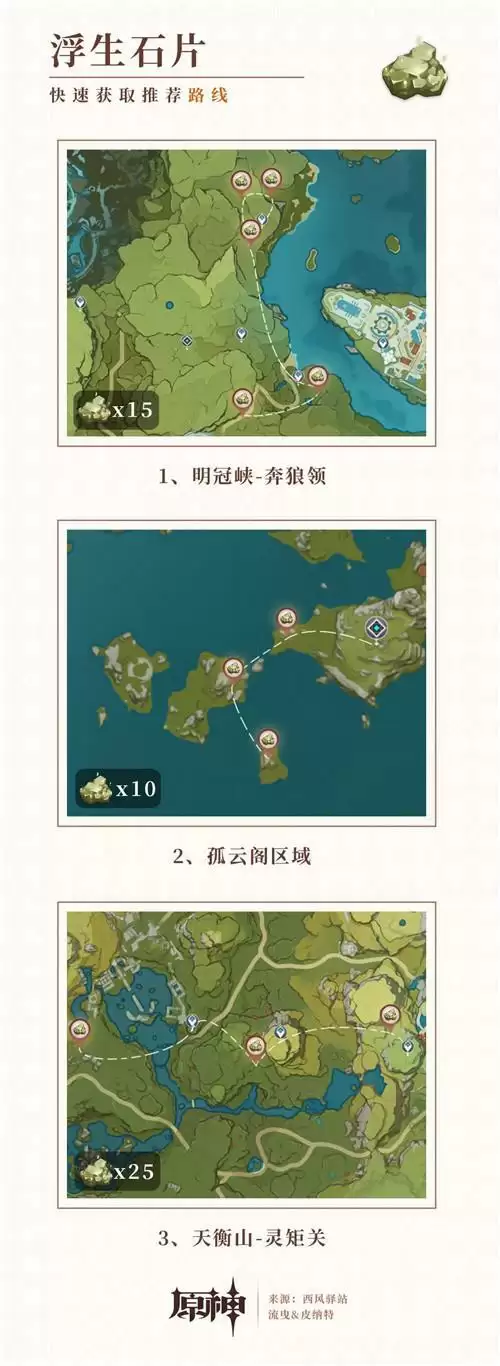 原神霄灯材料速刷路线一览