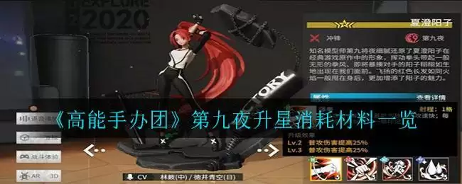 《高能手办团》第九夜升星消耗材料一览