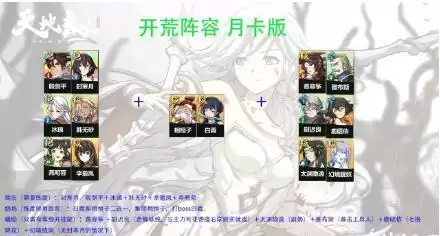 天地劫手游平民氪佬月卡党阵容推荐及搭配攻略