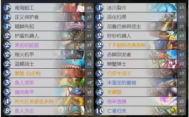 《炉石传说》狂野鱼人骑卡组推荐2021