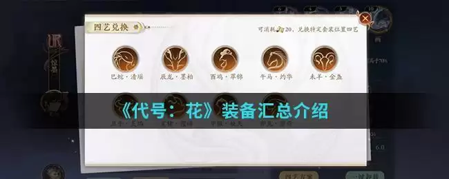 《代号：花》装备汇总介绍