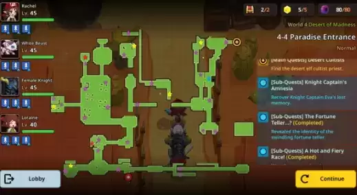 坎公骑冠剑世界4全收集地图三星攻略分享