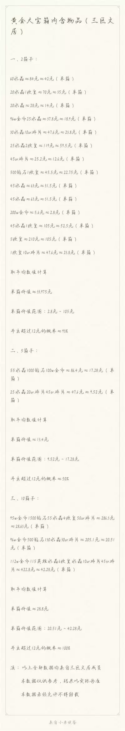 姬斗无双黄金大宝箱性价比分析及氪金建议