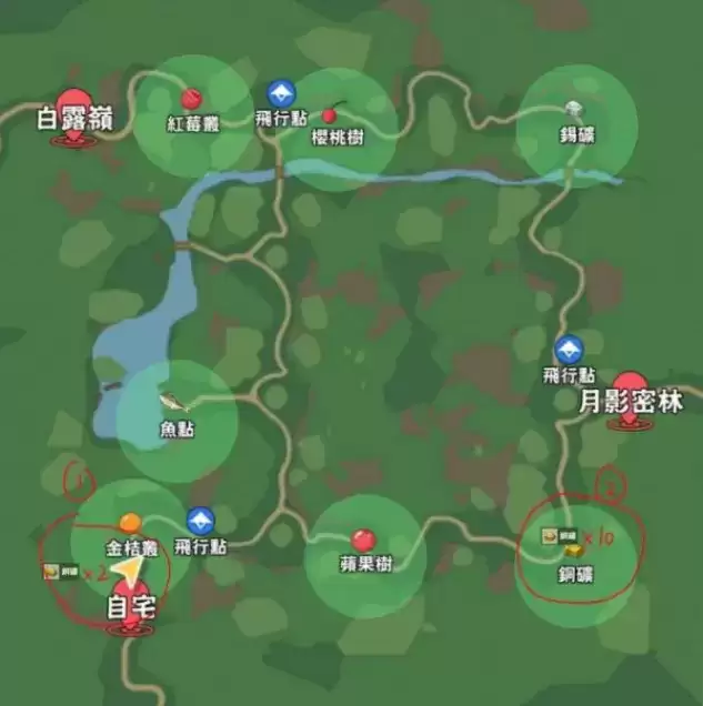 小森生活朝晖森林资源分布大全分享