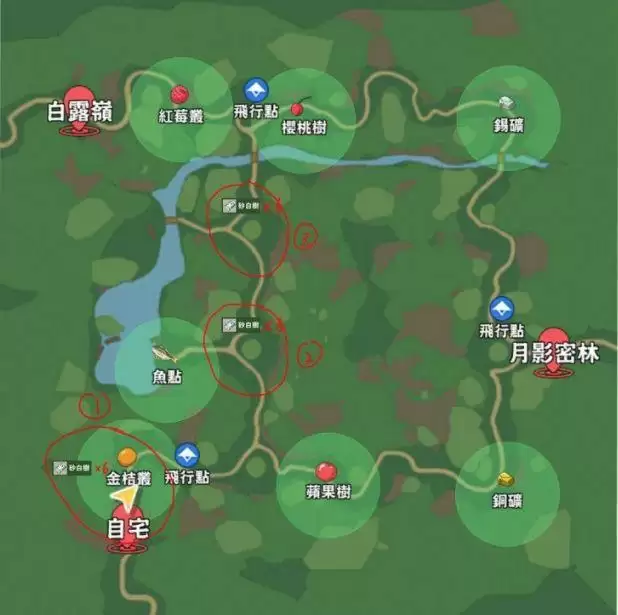 小森生活朝晖森林资源分布图 朝晖森林资源地图图片3