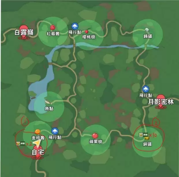 小森生活朝晖森林资源分布图 朝晖森林资源地图图片4