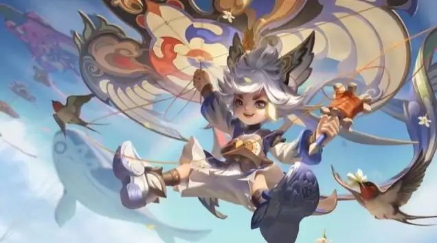 王者荣耀李元芳飞鸢探春皮肤技能效果演示