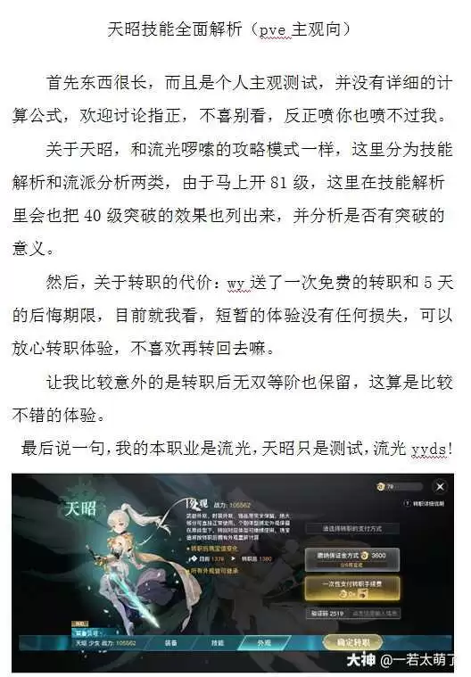 天谕手游天昭技能全面解析