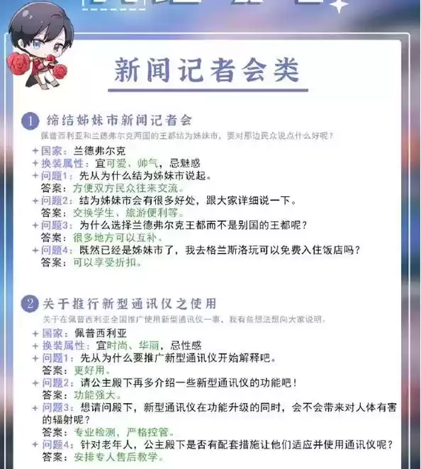 《少女的王座》新闻记者会类舆论选择攻略