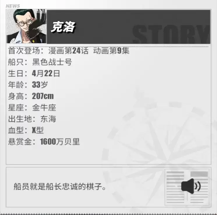 《航海王热血航线》克洛角色介绍