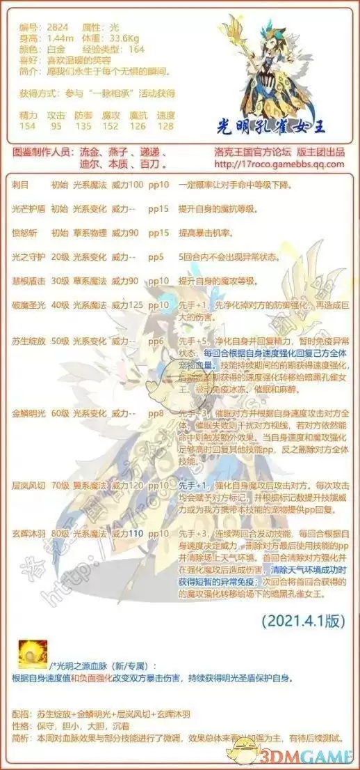 《洛克王国》光明孔雀女王打法攻略