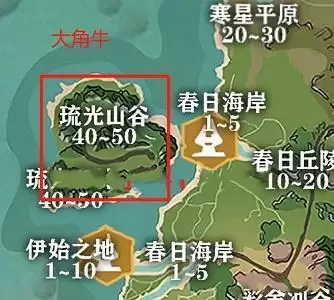 《创造与魔法》大角牛分布位置介绍