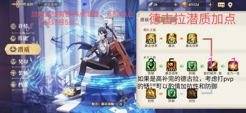 幻书启世录诗经、德古拉、小王子潜质加点推荐