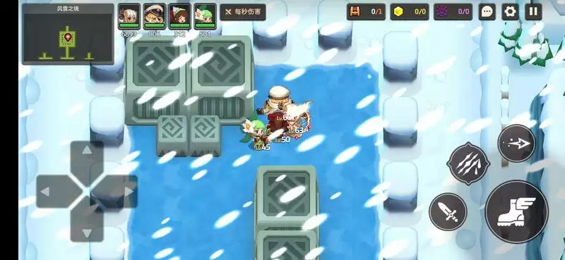 坎公骑冠剑风雪之境推箱子解谜攻略分享