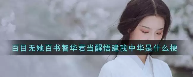 百目无她百书智华君当醒悟建我中华是什么梗