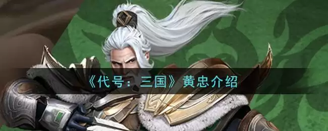 《代号:三国》黄忠介绍