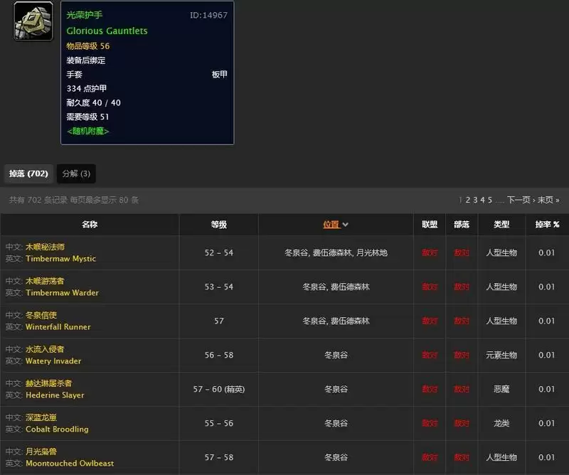 光荣套装列表及出处