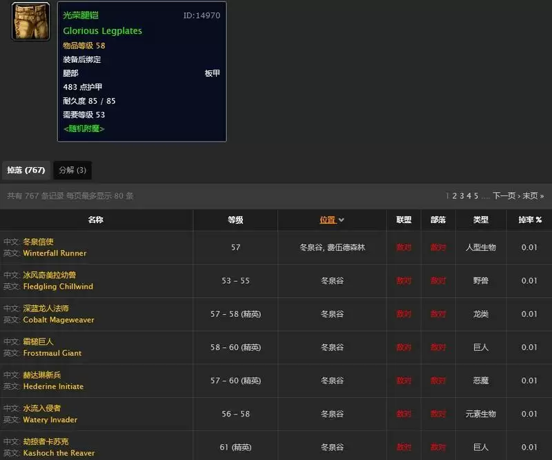 光荣套装列表及出处