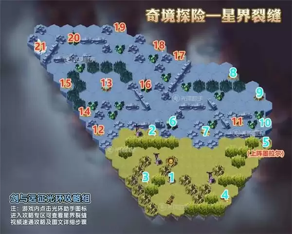 剑与远征星界裂缝通关路线图分享
