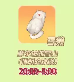 摩尔庄园雪獭什么时候钓?雪獭在哪里钓图片2