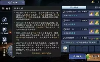 天涯明月刀手游天芒秘令玩法攻略介绍